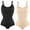 2 Packs:Black+Beige, variant on Vaslanda 2 Pack Bodysuit for Women - Seamless Sleeveless Adjustable Spaghetti Strip Tops Shapewear Bodysuits