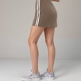 thumbnail image 3 of Active Women's Athletic Mini Skirt with Contrast Side Stripes and Built-In Shorts for Support - Large, Gray, 3 of 5