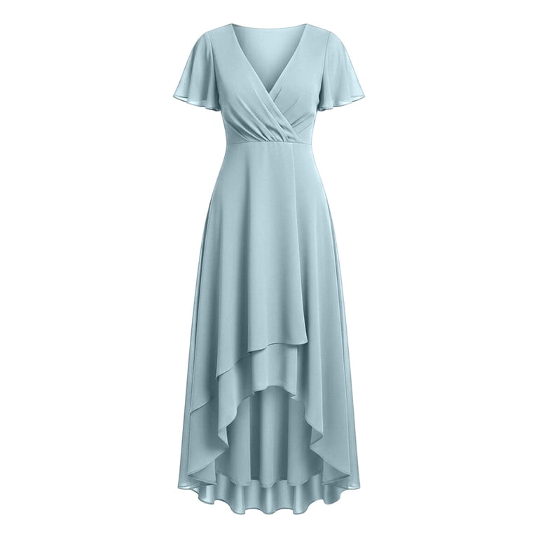 midi light blue dresses for wedding guest The Perfect Summer Wedding Guest Look, Soft, romantic, and made for garden  weddings. This light blue midi dress features a draped neckline, delicate  straps, a flattering waist, and cascading ruffle