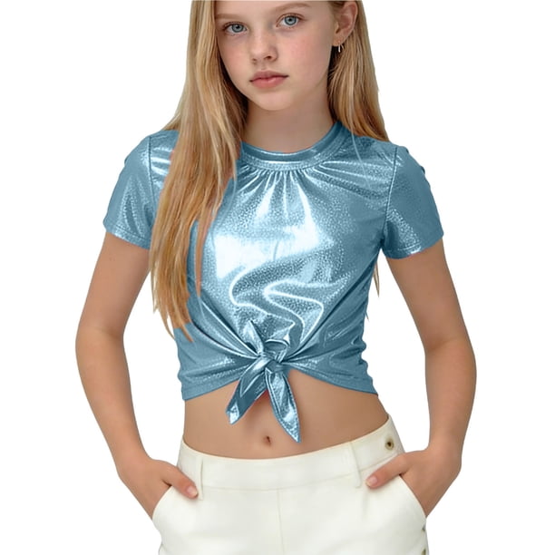 Niños Disfraces Niños Primavera Verano Color Sólido Carnaval Festa Festival Desempeño Cuello Redondo Camiseta Top para Niño Pequeño