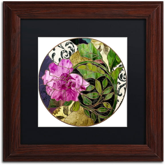 Trademark Fine Art "Glassberry II" Canvas Art by Color Bakery Black Matte, Wood Frame