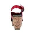 thumbnail image 4 of FUZZY Anya Women Extra Wide Width Platform Corkscrew Wedge High Heel Slingback, 4 of 6