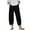 ☪071-Black, variant on Nuoqisi Women's Capri Pants Casual Summer Loose Fitted Cropped Lounge Pants Trousers