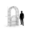 thumbnail image 5 of Luku Commercial Grade 8FT Steel Garden Archway - Reinforced Metal Arbor with Gate & Stakes, Thick Powder Coated Rust- Design for Long Lasting Outdoor Use, Supports Heavy Plants, 5 of 7
