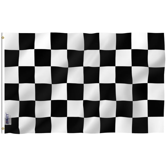 ANLEY 3x5 foot Checkered Flag - Black and White Racing Flags Polyester