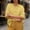 Yellow, variant on Guluxicc V Neck T Shirts for Women 3/4 Sleeve Solid Color Drawstring Neck Loose Fit Casual Oversized Womens Tee Shirts Cozy Tops
