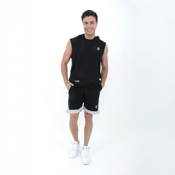 Conjunto Sudadera y Short Hombre K-Swiss Crew Color Negro