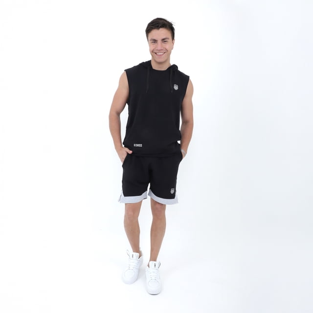 Conjunto Sudadera y Short Hombre K-Swiss Crew Color Negro
