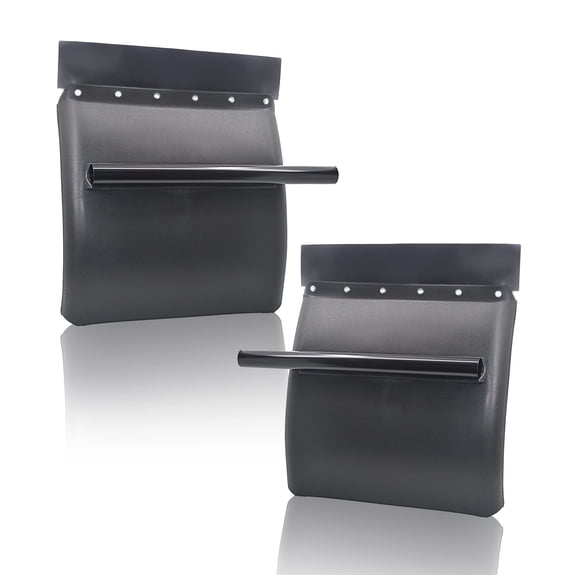 TORQUE Quarter Fenders for Semi Truck, 24" x 29" Stainless Steel, Tube Bracket and Mounting Hardware Included, Right Left, Quarter Fender Kit Set (TRQF310) (Black Poly, 24 x 29)