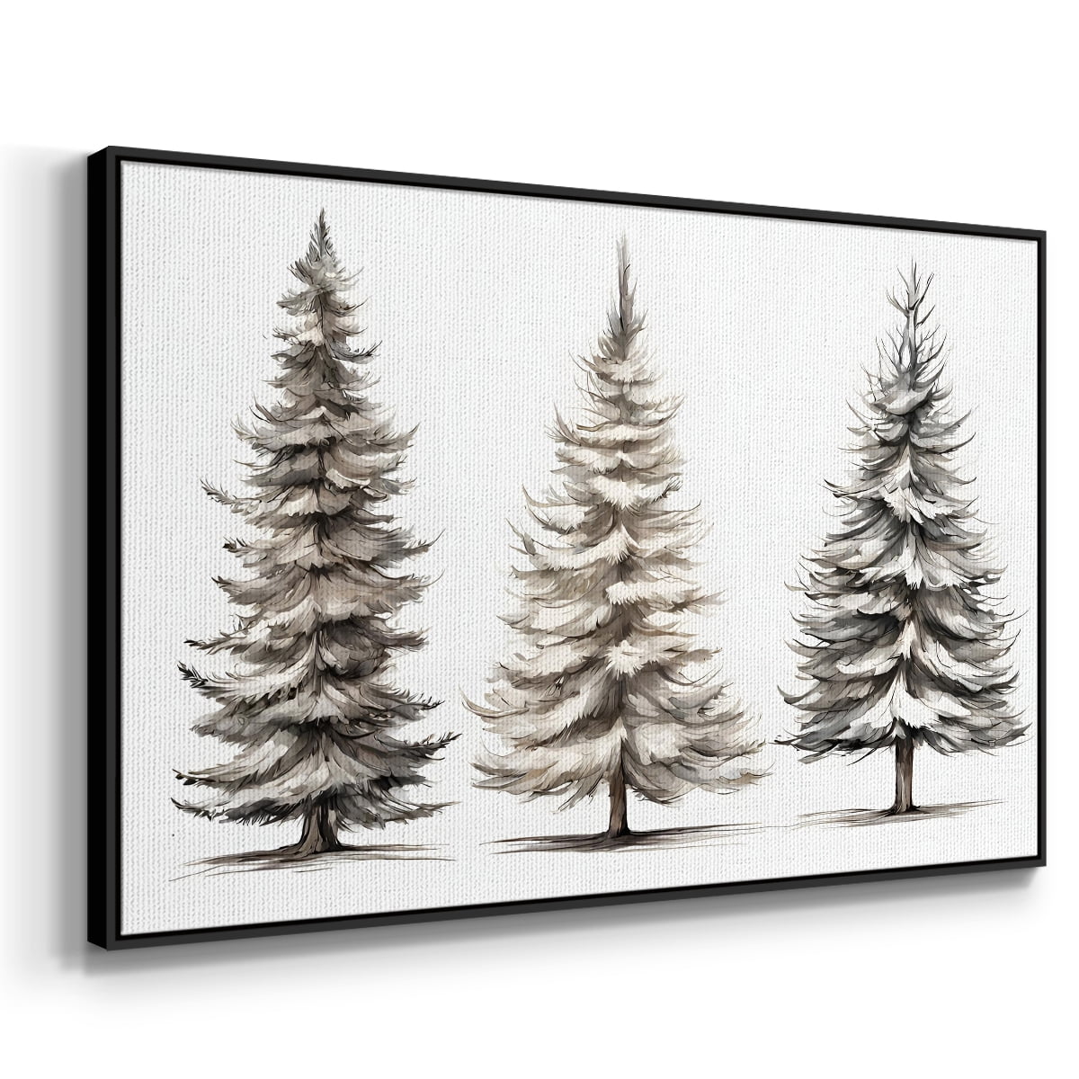 Vintage Landscape-CXCIV By Wexford Home Framed in Black Wood Gallery Wrapped Canvas 17 in. x 25 in.