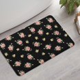 thumbnail image 2 of Pioneer Flower Floral Print Pattern Bathroom Rugs Mat, Non Slip Microfiber Bathroom Rug with Rubber Backing, Soft Mats for Bathroom Floor Tub Shower, 17"x27", 2 of 5