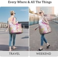 thumbnail image 5 of 22 Inch Oversized Travel Bag Lightweight Canvas Weekender Duffel with Multi Pockets, Animal Print, 5 of 5
