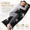 thumbnail image 4 of Body Pillow Cover - Soft Body Pillow Pillowcase, white spider doodle black Breathable Long Body Pillow Case Cover with Invisible Zipper 20x60in, 4 of 5