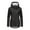 Black, variant on Women's Fleece Lined Rain Jacket Thicken Outdoor Plus Size Solid Color Waterproof Raincoat with Hood Winter Warm Snow Coat