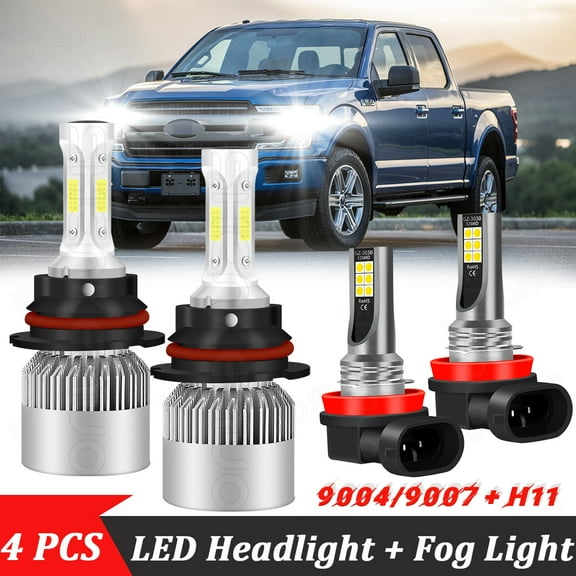 For Mitsubishi Endeavor 2006-2011 Combo LED Headlight Fog Light Bulbs 6000K