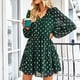 thumbnail image 1 of Vestido largo de Manga larga Nikou con escote en V para mujer, 1 of 7