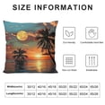 thumbnail image 5 of Orinice Sunset Palm Trees Body of Water Graphic Decorative Cushion Throw Pillow Cover for Home Couch Living Room Bed Sofa, Summer Square 1PC 20x20in, 5 of 5