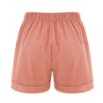 thumbnail image 6 of Laonim Women's Solid Color Cotton and Linen Pocket Tie High Waist Casual Shorts, 6 of 9
