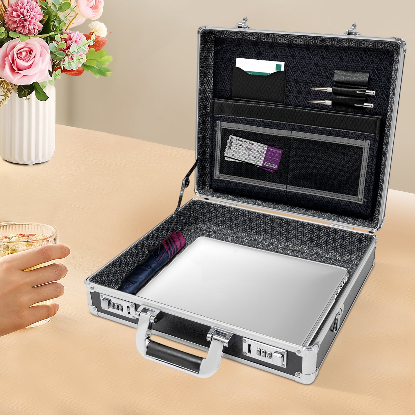 38*11*33cm 5-10kg Locking Briefcase ombination Lock Hard Security Briefcase for Bussiness Men and Women
