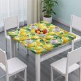 thumbnail image 3 of Yellow Lemon Fruit Leaves White Pattern Square Fitted Tablecloth with Elastic Edge,Square Table Cover,Washable Elastic Table Cover for Home Kitchen Party Decor 36"x36", 3 of 6