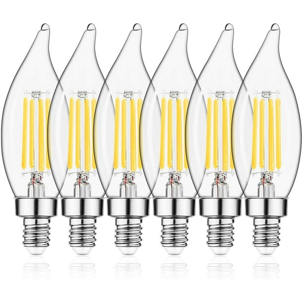 E12 LED Candelabra Bulb 60W Equivalent Dimmable LED Chandelier Light