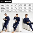 thumbnail image 6 of LANBAOSI 2 Pack Mens Thermal Underwear Top Crew Neck Male Long Johns Shirts Size 2XL, 6 of 7
