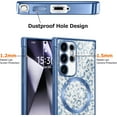 thumbnail image 5 of Magnetic Clear for Samsung Galaxy S24 Ultra Case Leopard Glitter [Compatible with Magsafe] Slim Soft TPU Electroplated Shockproof Protective Phone Case Cover for Samsung S24 Ultra Blue, 5 of 13