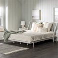 thumbnail image 2 of King Mid Century Solid Wood Spindle Platform Bed in White, 2 of 8