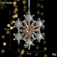 thumbnail image 3 of Personalization Clear Glitter Acrylic Bell Snowflake Butterfly Reindeer Ornament, Transparent Pendant Christmas Tree Scene Decoration Props, Glitter Christmas Pendant Decor, 3 of 3
