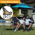 thumbnail image 5 of FUNDANGO Portable Outdoor Loveseat Chair, Double Seat Design for 2 Persons, Perfect for Outdoor Use, Black/Grey, 5 of 8