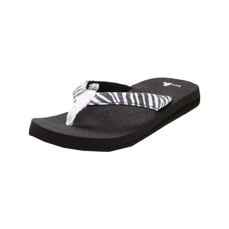 Sanuk Womens Yoga Wildlife Canvas Flip Flops