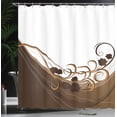 thumbnail image 3 of Ambesonne Spring Shower Curtain, Delicate Branches Floral Art, 69"Wx75"L, Pale Caramel, 3 of 4
