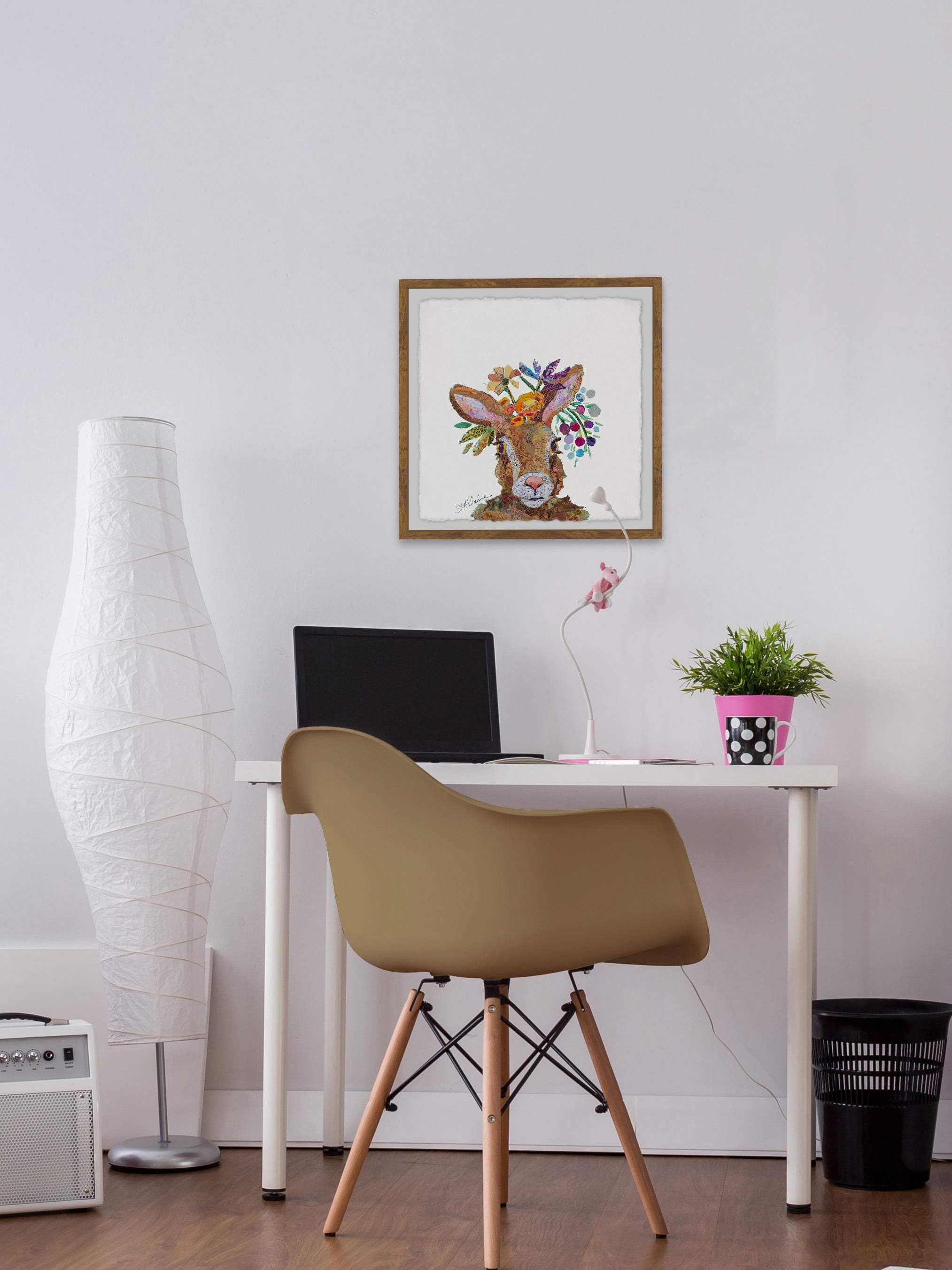 Marmont Hill Bunny Flowers by Elizabeth St. Hilaire Framed Wall Art