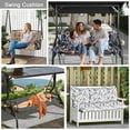 thumbnail image 5 of Porch Swing Cushions Outdoor, 2-3 Seat Swing Replacement Cushions Waterproof, 4" Thick Bench Cushion with Backrest and Ties for Garden Furniture (Dark Gray, 40x70 in), 5 of 5
