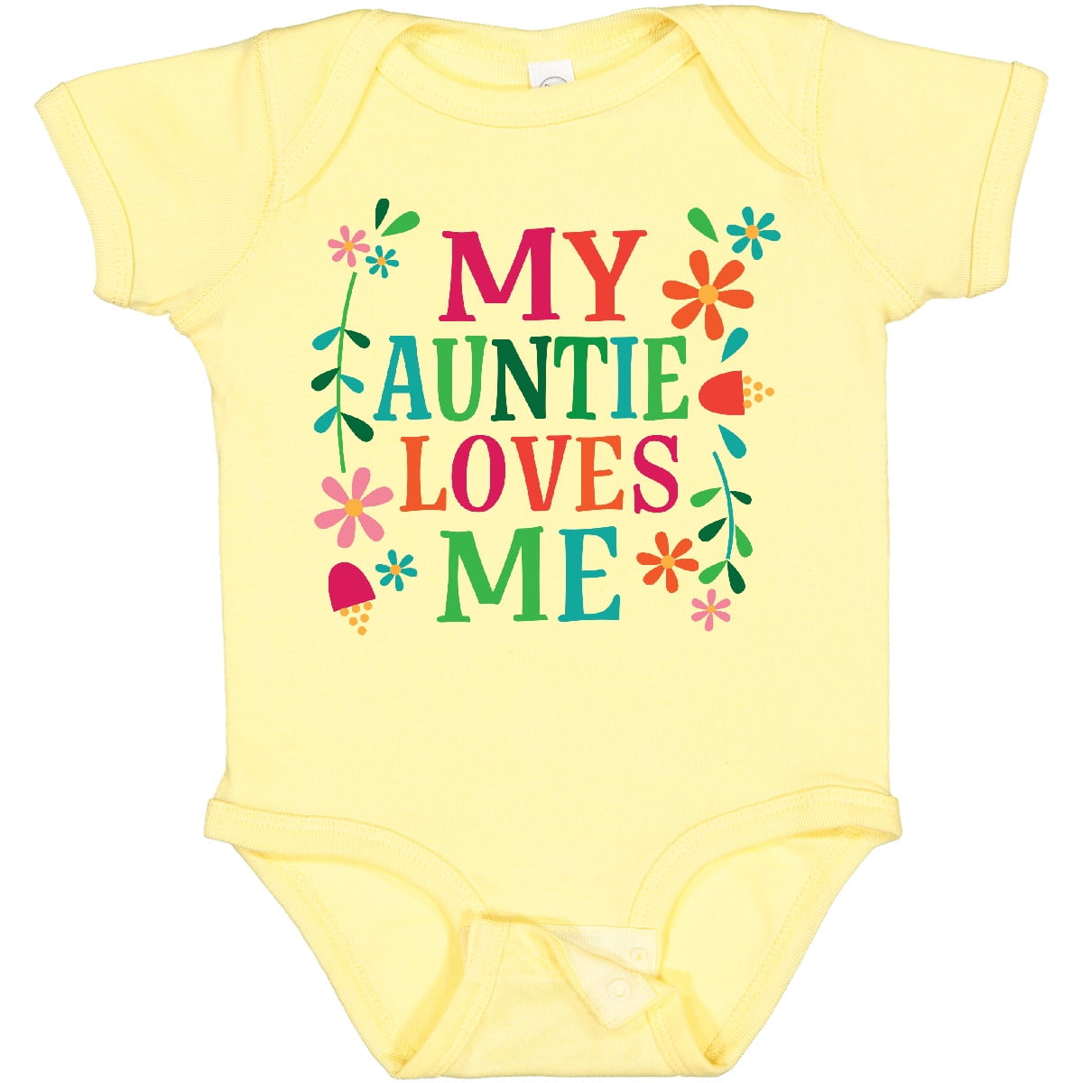 Inktastic My Auntie Loves Me Girls Girls Baby Bodysuit