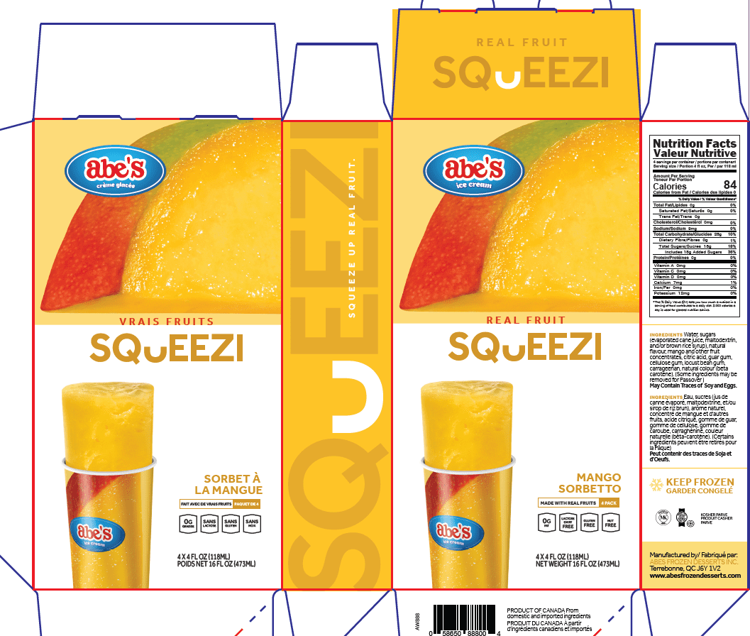 SQUEEZI MANGO, Squeezi Real Fruit Mango 4pk