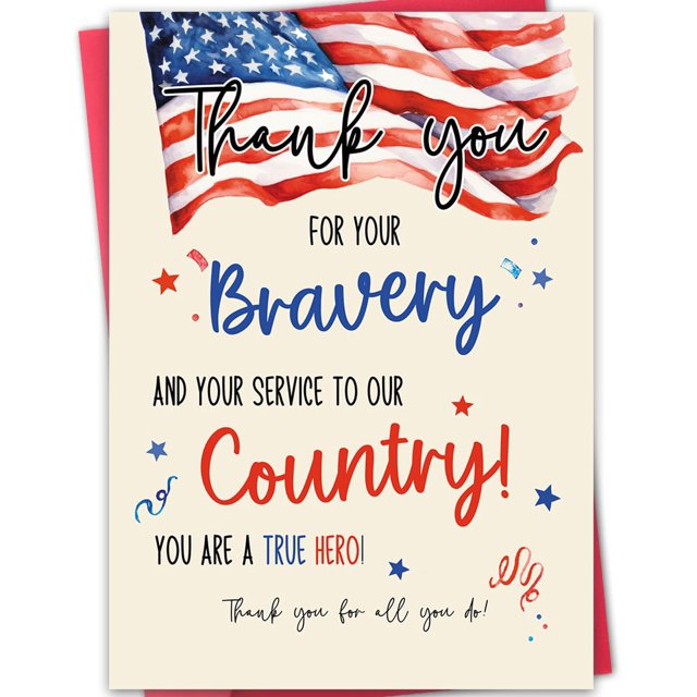 Tarjeta de Felicitación Bestmelo Día de los Veteranos Agradecimiento Militar