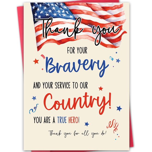 Tarjeta de Felicitación Bestmelo Día de los Veteranos Agradecimiento Militar