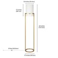 thumbnail image 2 of Henn&Hart 12" Brass Finish Metal/Fabric Floor Lamp, 2 of 8