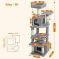 thumbnail image 3 of PAWZ Road Cat Tree Tower 54" Multi-Level Cat Condo with 5 Scratching Posts for indoor Small Cats, Gray, 3 of 11