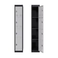 thumbnail image 1 of Garvee Four-Door Metal Storage Locker with 3 Shelves for Schools, Offices,Gyms,Homes,Grey, 1 of 8