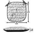 thumbnail image 5 of Music Chair Seating Cushion Set of 12, Abstract Style Professional Pattern Notes and Clef Sheet Play Writing Print, Seat Pads for Office with Anti-slip Backing, 16"x16", Black White, by Ambesonne, 5 of 7