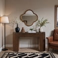 thumbnail image 2 of Meridian Furniture Astrid Brown Rubberwood Oak Veneer Console Table, 2 of 12