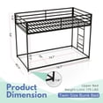 thumbnail image 4 of Furniture of America Veric Kids Twin over Twin Low Profile Bunk Bed, Black, 4 of 15