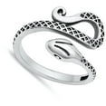 thumbnail image 4 of Snake Adder Cobra Copperhead Reptile Ring .925 Sterling Silver Band Jewelry Female Male Size 6, 4 of 4