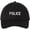 Black With White Text, variant on POLICE Unstructured Dad Hat Low Profile Adjustable Baseball Cap for Security, Guard & Law Enforcement Uniforms (WhiteWithGoldText)
