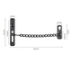 thumbnail image 2 of Cadena de puerta antirrobo, tope de puerta estrecho, cerradura de puerta antirrobo con resorte, con tornillos, para puertas interiores de casa, tratamiento superficial de acero inoxidable cepillado negro mate [201 versión más gruesa mejorada JM, 2 of 5
