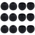 thumbnail image 1 of Puntas de Silicona Grandes JNSA 12 mm 6 Pares Negro, 1 of 3