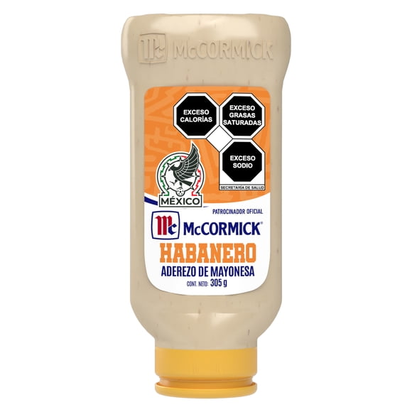 Aderezo de mayonesa McCormick con habanero squeeze 305 g