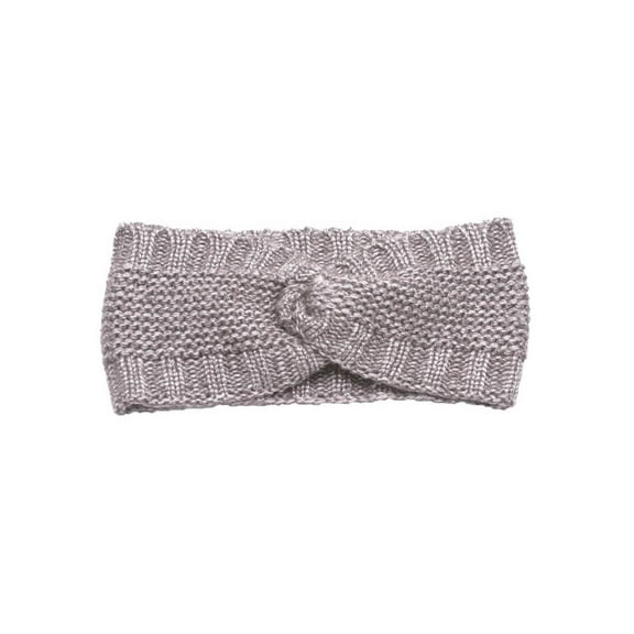 Womens Knitted Fashion Headband - Grey